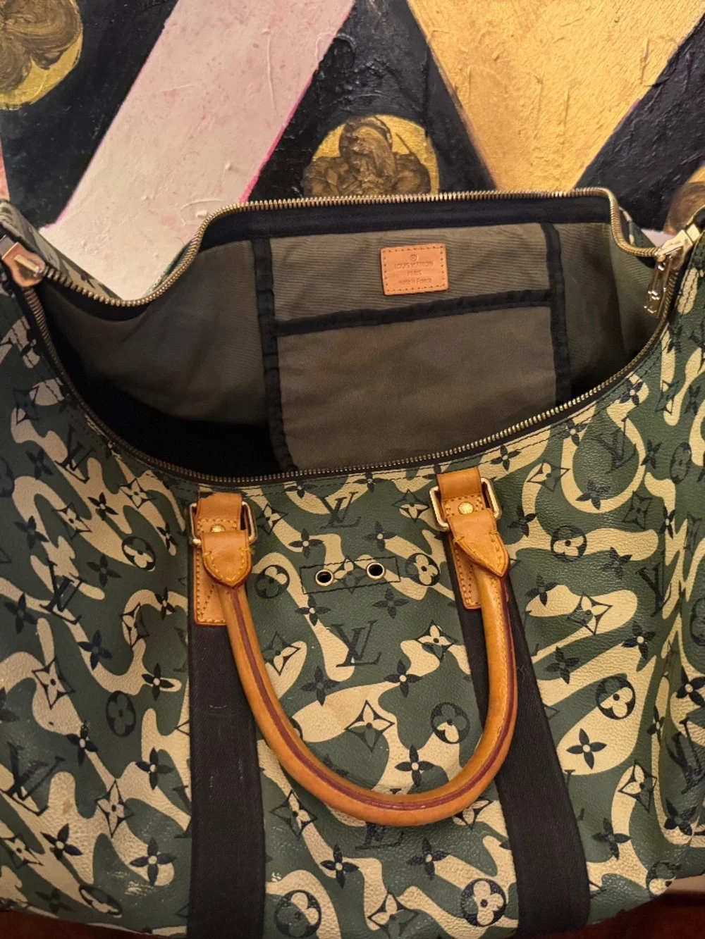 Louis Vuitton x Takashi Murakami Monogramouflage Keepall Bandoulière 55,